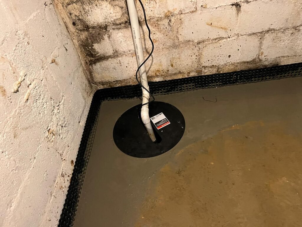Sump pump installation